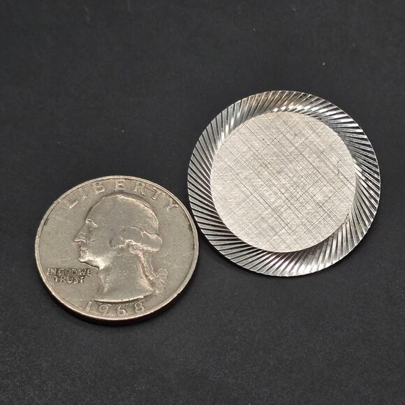 Lamode Sterling Silver Brooch Circle Brooch Edged Design - Picture 6 of 10